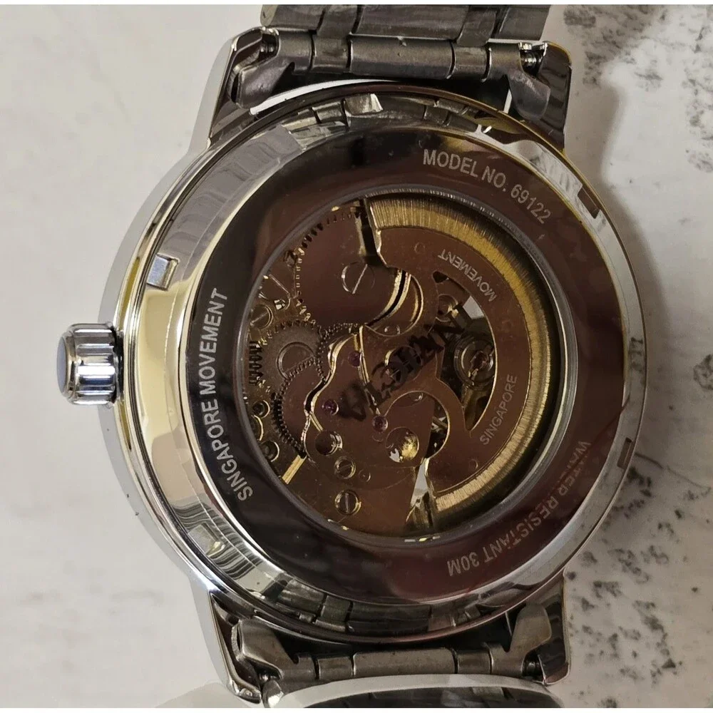 Invicta Objet D Art Arcalis Automatic Men's Watch Skeleton Dial 42.5mm Silver